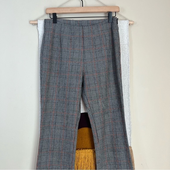 FREE PEOPLE KICK FLARE PLAID PULL ON PANT PLAID SIZE 2 - Picture 2 of 9